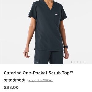 Figs Dark Harbor Scrub Top